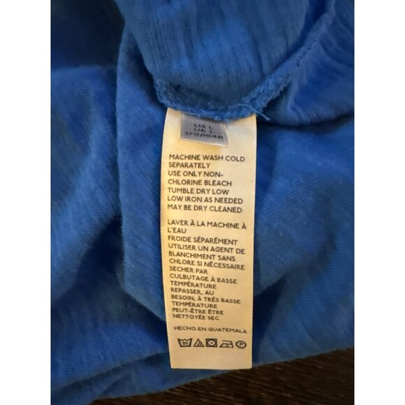 NWT Free People We The Free Arden Long-Sleeve Blue Cotton Top Size L - Picture 5 of 9